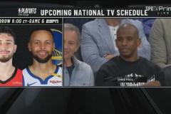 是來(lái)看登哥的嘛？保羅現(xiàn)身快船主場(chǎng)，觀看船掘G6