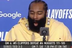 哈登：今日比賽重點是保持進攻狀態(tài)并拉開空間