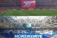 德乙沙爾克官推玩梗調(diào)侃阿森納歐冠半決賽TIFO