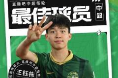 中超第十輪最佳球員：王鈺棟連續(xù)兩輪當選，青年力量閃耀賽場