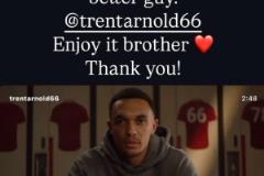 埃利奧特致謝阿諾德：難以置信的球員，感謝你！