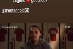 柯蒂斯-瓊斯向阿諾德致以祝福：感謝你的付出，傳奇好運！