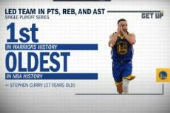 庫(kù)里成歷史最老領(lǐng)銜系列賽全隊(duì)分板助攻球員