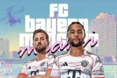 拜仁預(yù)熱世俱杯發(fā)布GTA6風(fēng)格海報(bào)，凱恩與格納布里亮相