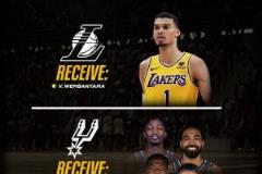 簡直白日做夢！美媒：湖人可用八村+文總+電風扇+克內(nèi)克特+一首輪，去換文班