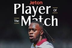 萬比薩卡憑借1助攻+2關(guān)鍵傳球當選西漢姆vs曼聯(lián)隊內(nèi)最佳球員