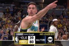 步行者半場領(lǐng)先騎士41分 創(chuàng)下騎士17年季后賽半場分差新紀(jì)錄