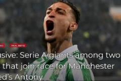 馬競(jìng)擬4000萬(wàn)起價(jià)談安東尼，尤文亦有意介入