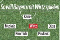 拜仁新陣型預(yù)測(cè)：維爾茨前腰、穆西亞拉左路