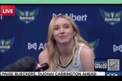 達拉斯WNBA新科狀元長得挺漂亮！采訪直言最想讓歐文觀戰(zhàn)自己。