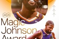 杜蘭特獲2024-25賽季魔術(shù)師獎 肯定其球場表現(xiàn)與媒體合作