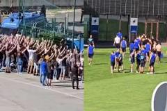 球迷抗議桑普多利亞降級(jí)，球員脫衣回應(yīng)