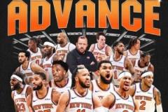 尼克斯晉級海報：錫伯杜居中 布倫森周圍四巨頭環(huán)繞