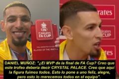 穆尼奧斯當選足總杯決賽最佳，稱榮譽應屬于整支球隊