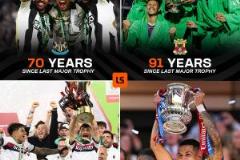 打破多年冠軍荒的紐卡、博洛尼亞和水晶宮迎來豐收年