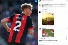 懷森再度轉(zhuǎn)發(fā)皇馬官宣社媒，興奮情緒盡顯