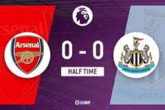半場戰(zhàn)況：阿森納0-0紐卡斯?fàn)柭?lián)，拉亞多次撲救，槍手僅2次射正