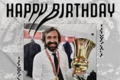 尤文祝福皮爾洛46歲生日快樂，球員與教練時期共獲9座冠軍獎杯