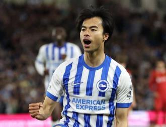 三笘薰單賽季10球，成為日本第八位五大聯(lián)賽進球上雙球員