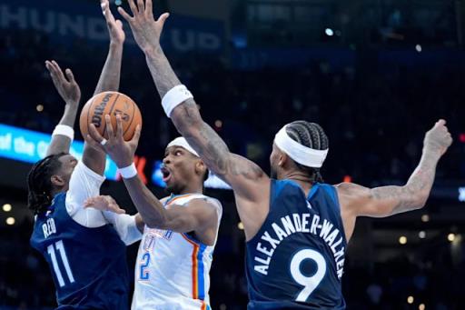 雷霆大勝森林狼！亞歷山大下半場爆發(fā)25+10創(chuàng)紀錄奪開門紅