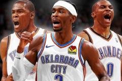 雷霆隊在12年間憑借選秀和交易展現(xiàn)出色眼光，成為NBA歷史上首個獲得3個不同MVP的球隊。