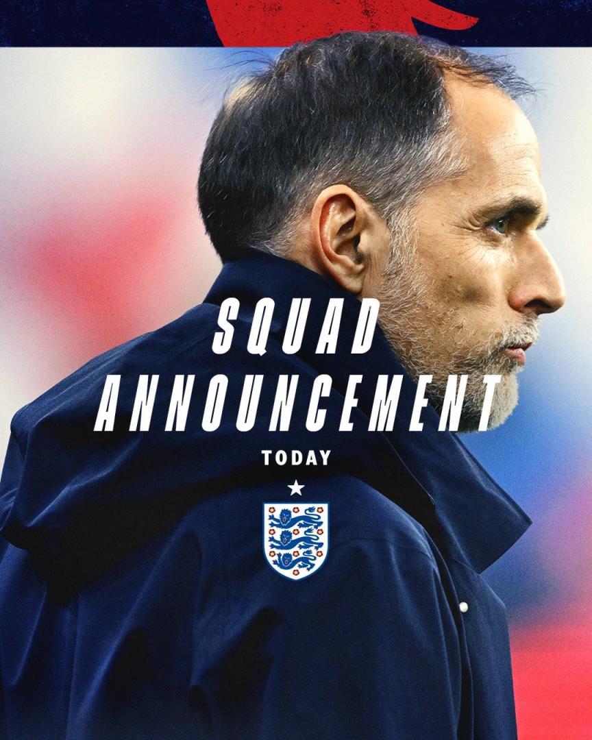 圖赫爾將公布英格蘭新一期國家隊名單