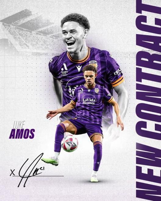 官方：珀斯光榮與熱刺舊將盧克·阿莫斯續(xù)約一年