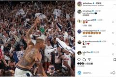 理查利森與熱刺球迷共慶奪冠，社交媒體曬出歡樂合影
