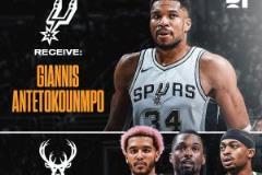 美媒曝馬刺交易方案：用巴恩斯、凱爾登、索漢及5首輪換字母哥