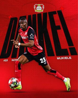 穆基勒租借期滿回歸巴黎，勒沃庫(kù)森官方曬照送別