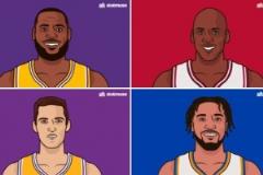 季后賽5次35+10助攻的球員：布倫森、詹姆斯、喬丹、韋斯特