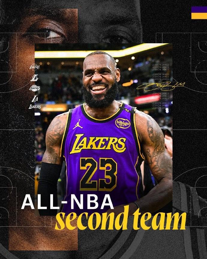 詹姆斯成最老21次入選最佳陣容球員