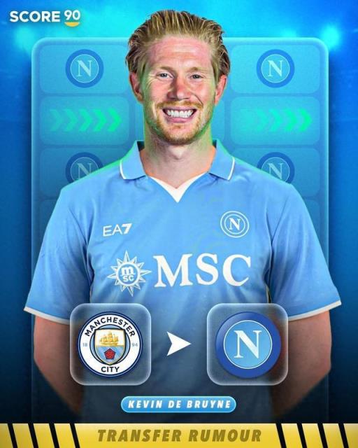 德布勞內(nèi)登陸意甲，共和報曝將加盟那不勒斯，年薪超1000萬歐元