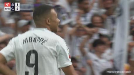 姆巴佩雙響助皇馬2-0勝皇社，聯(lián)賽第31球！