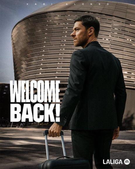 西甲官方發(fā)布海報歡迎阿隆索回歸