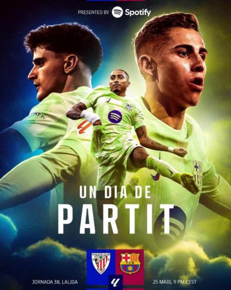 巴薩發(fā)布聯(lián)賽收官戰(zhàn)海報，拉菲尼亞、費爾明和庫巴西亮相