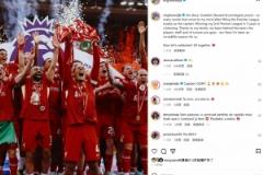 范迪克社交媒體發(fā)布慶功照：作為隊長捧杯讓我思緒萬千，感恩與幸福交織