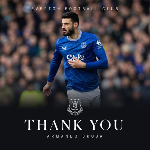 埃弗頓確認布羅亞、哈里森等4人租借期滿后將離隊