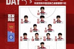 中乙第11輪上海海港富盛經(jīng)開對陣無錫吳鉤首發(fā)名單公布