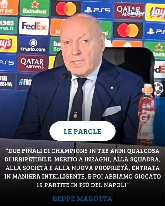 意甲冠軍獎(jiǎng)金僅為歐冠十分之一，馬洛塔表態(tài)：國(guó)米志在歐冠