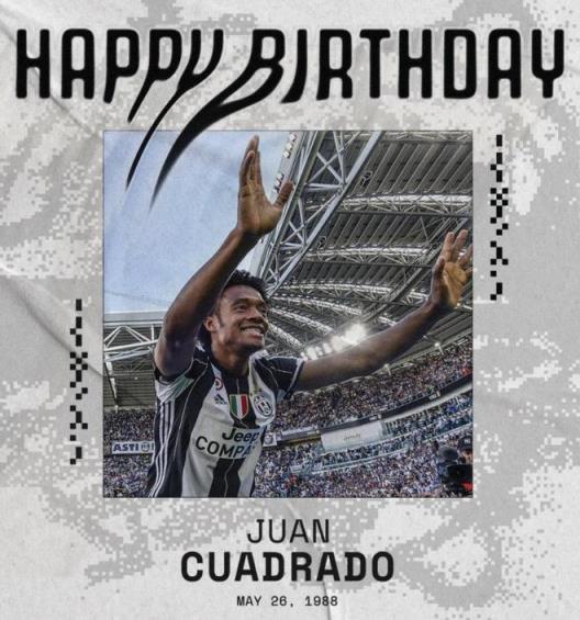 尤文官方祝福夸德拉多37歲生日快樂(lè)，效力八年奪得11項(xiàng)冠軍