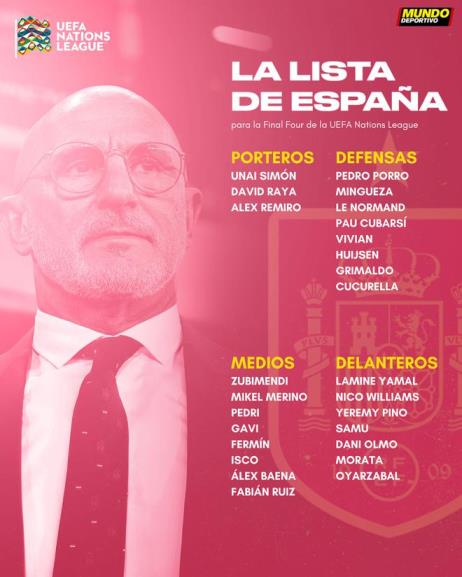 西班牙歐國聯(lián)大名單公布：亞馬爾領(lǐng)銜，赫伊森、伊斯科、庫巴西入選