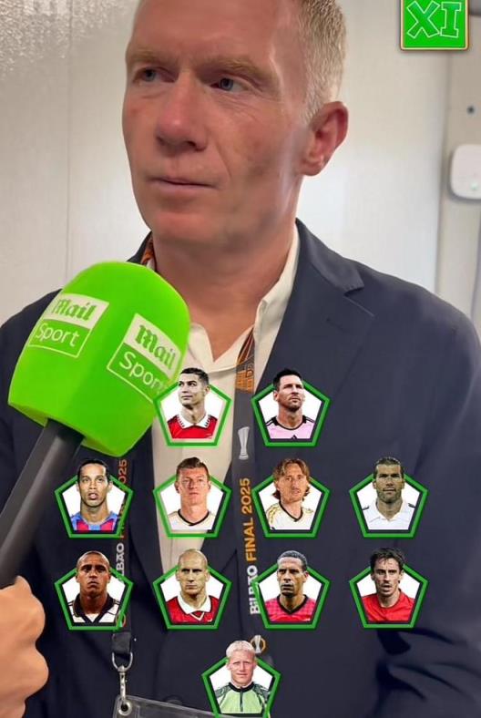 斯科爾斯評選最佳陣容：梅西、C羅、小羅、齊達(dá)內(nèi)、莫德里奇入選